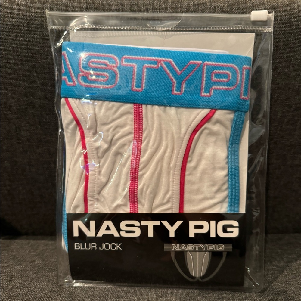 Brand New Nasty Pig XXL White Blur Jock Strap